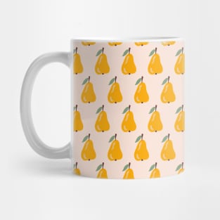 Golden Pears On Pink Mug